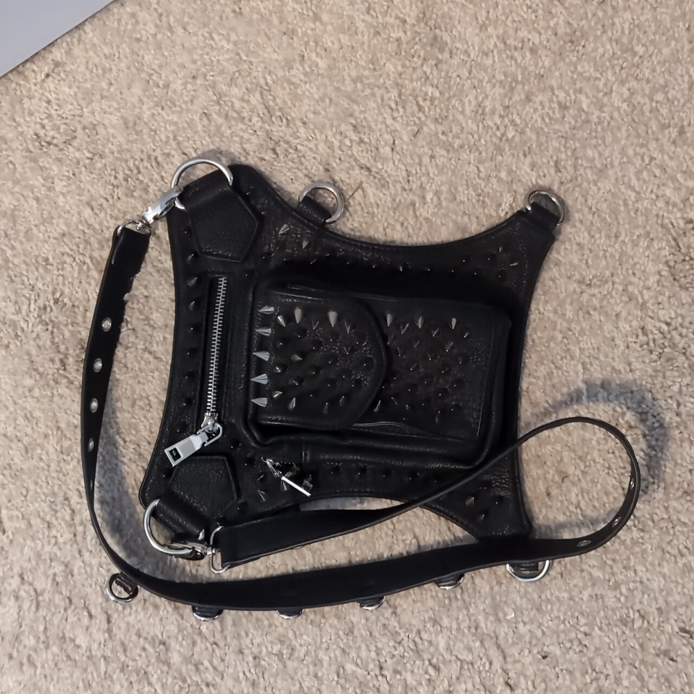 Current mood spiked goth punk purse